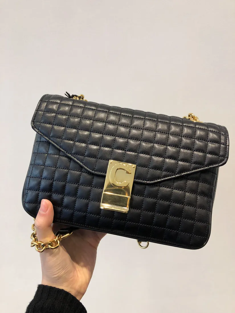 C Bag Medium Cow Leather Quilted Handbag