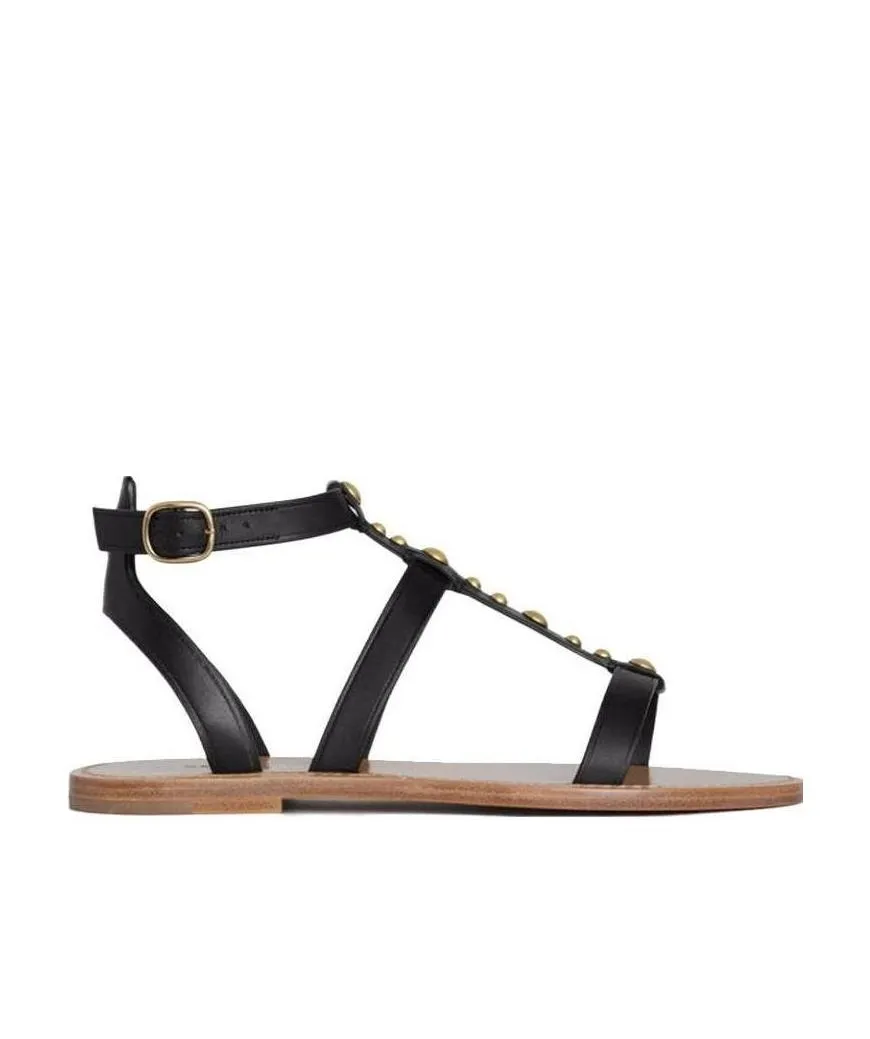 Taillat Flat Sandal In Calfskin