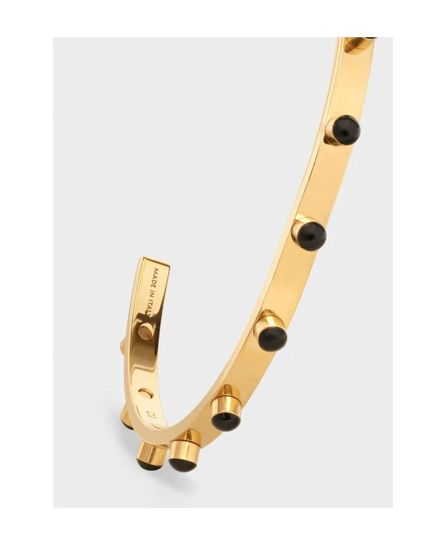 Thin Opening Enamel Nail Bracelet