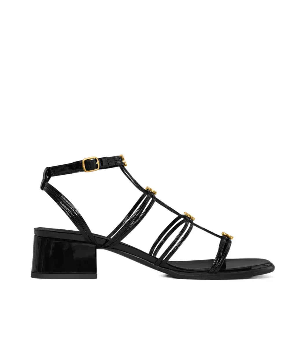 Clemence Multi Triomphe Sandal In Glossy Calfskin
