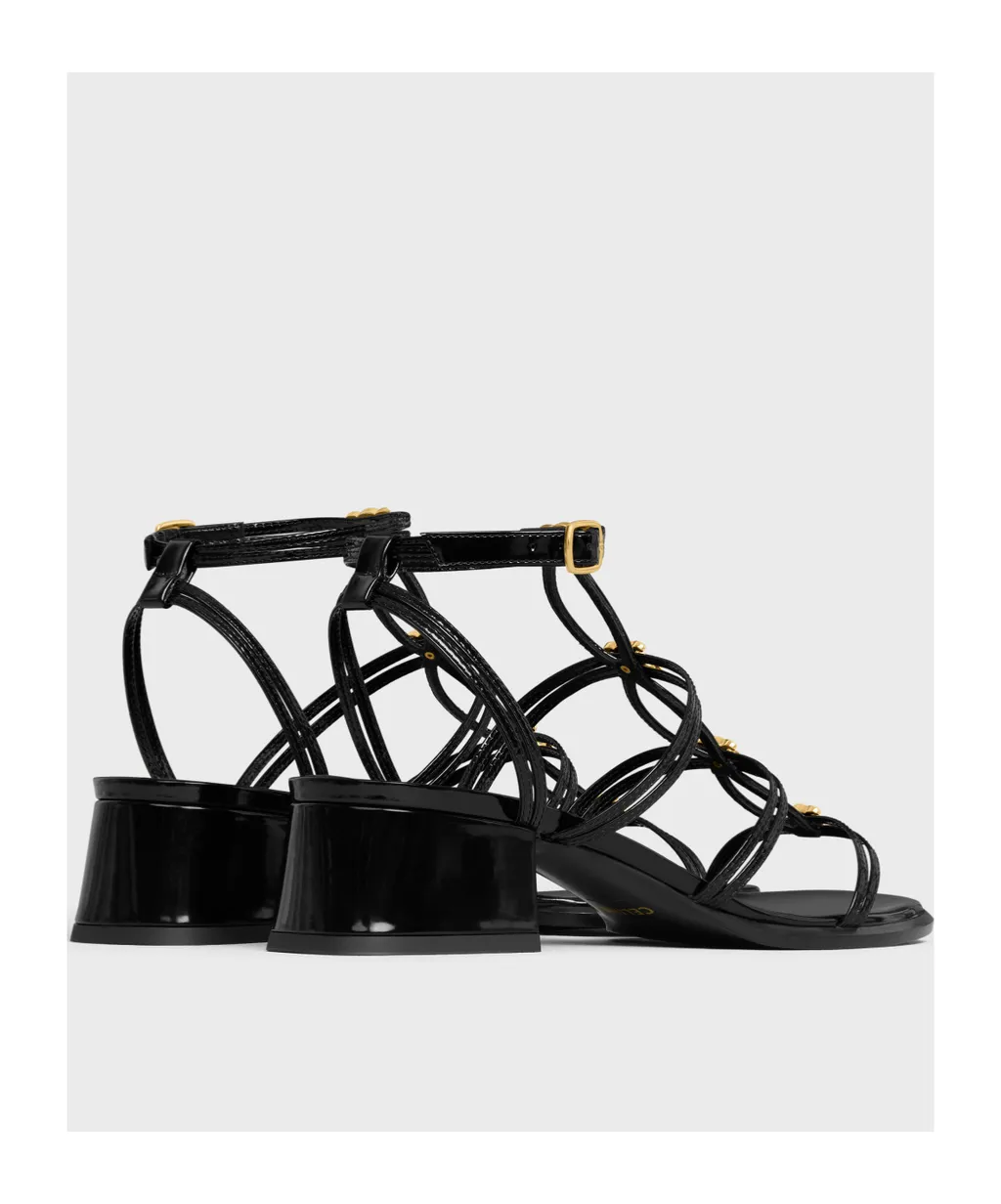 Clemence Multi Triomphe Sandal In Glossy Calfskin