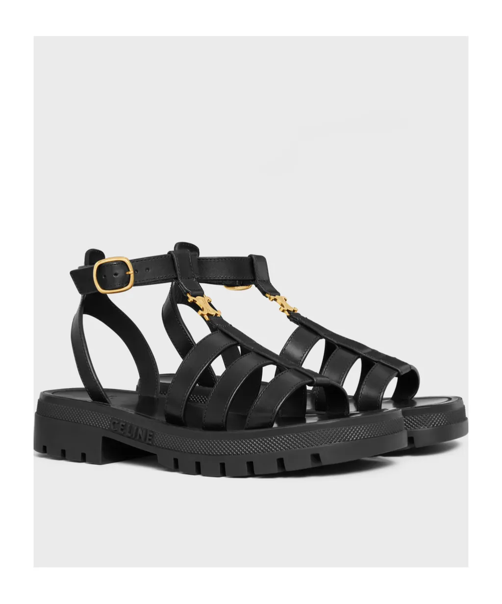 Clea Triomphe Gladiator Sandal In Calfskin - Vegetal Tanning