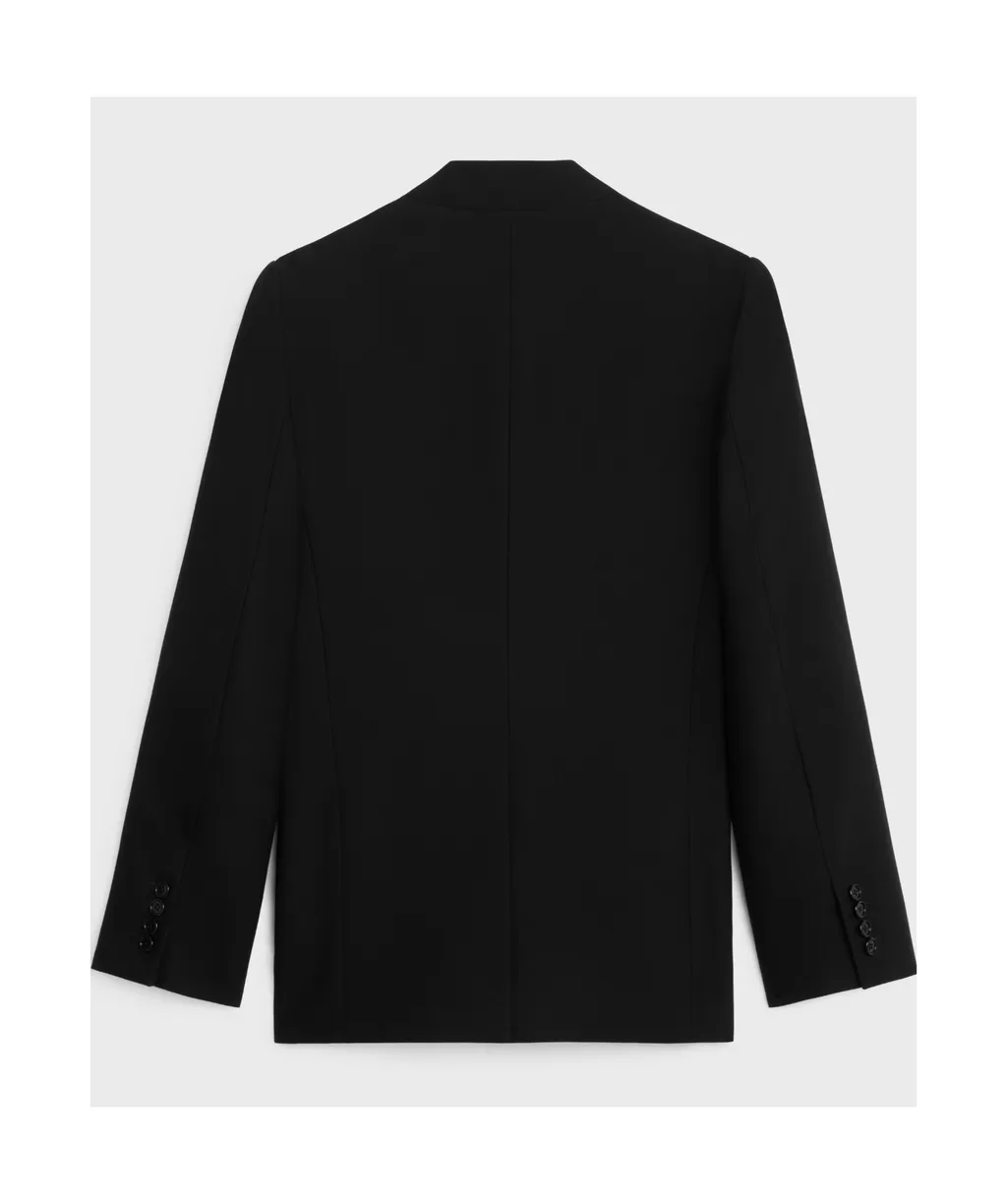 Diagonal Wool Wing Collar Jacket