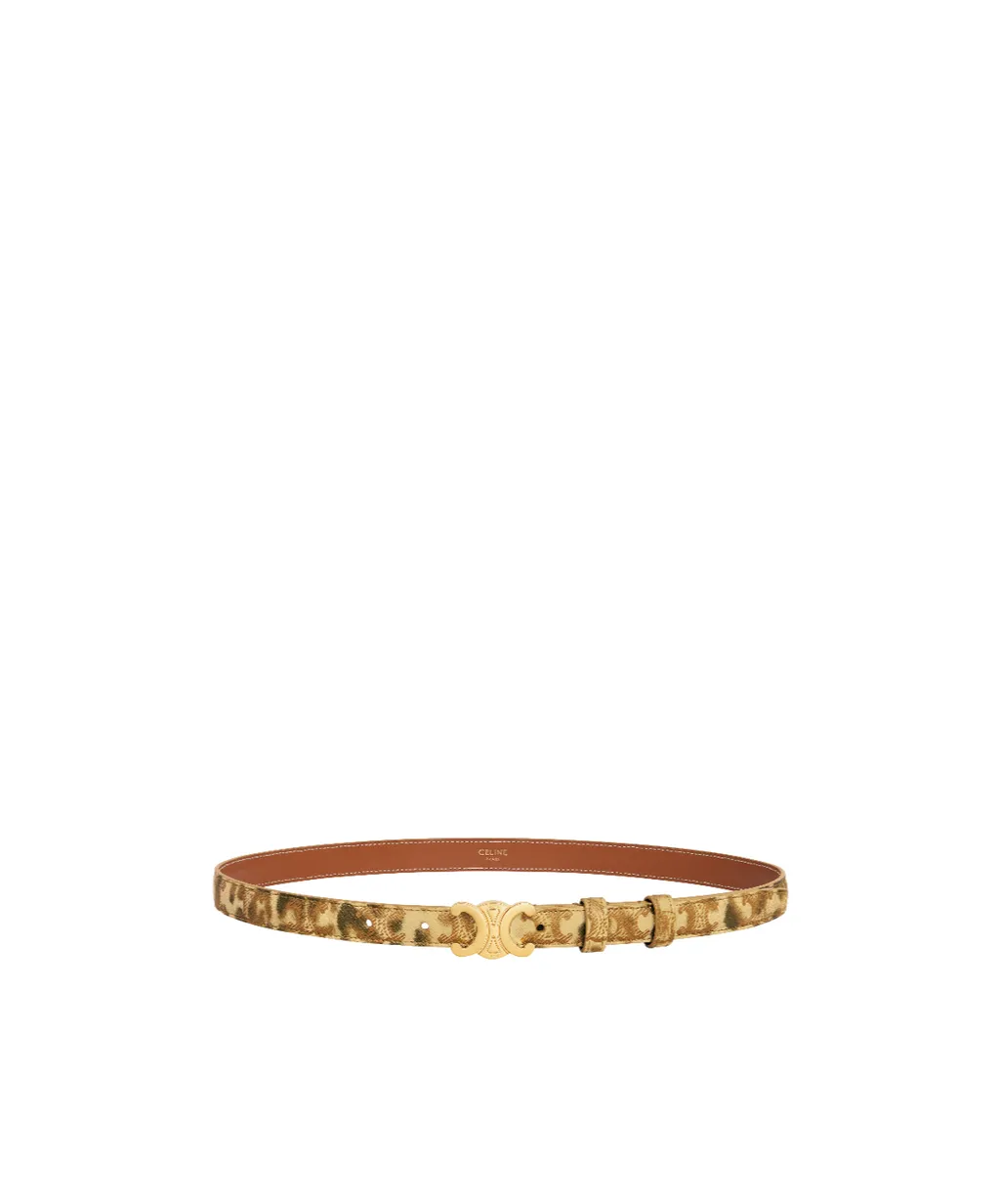 Small Triomphe Belt In Triomphe Canvas With Leopard Print
