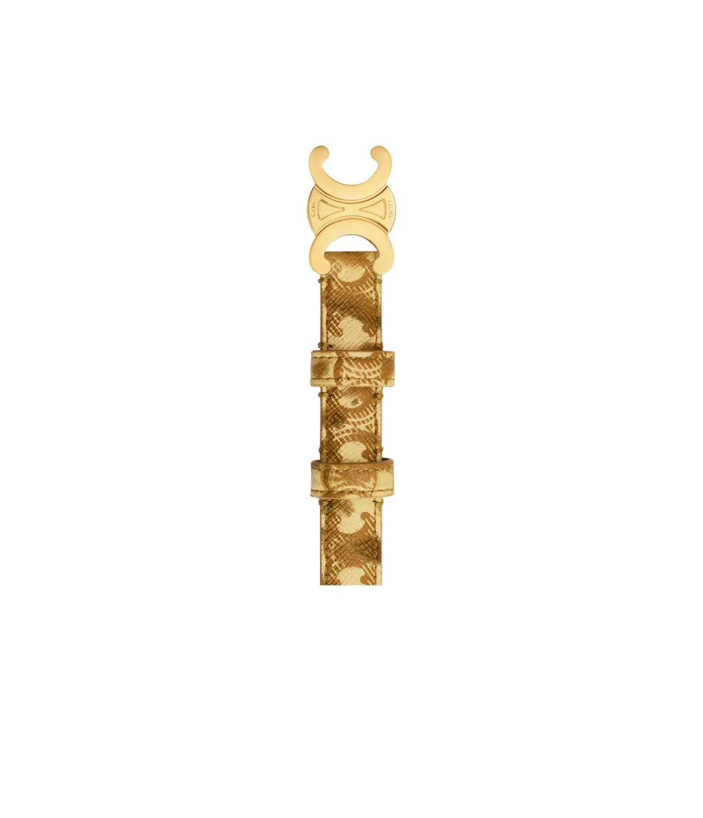 Small Triomphe Belt In Triomphe Canvas With Leopard Print