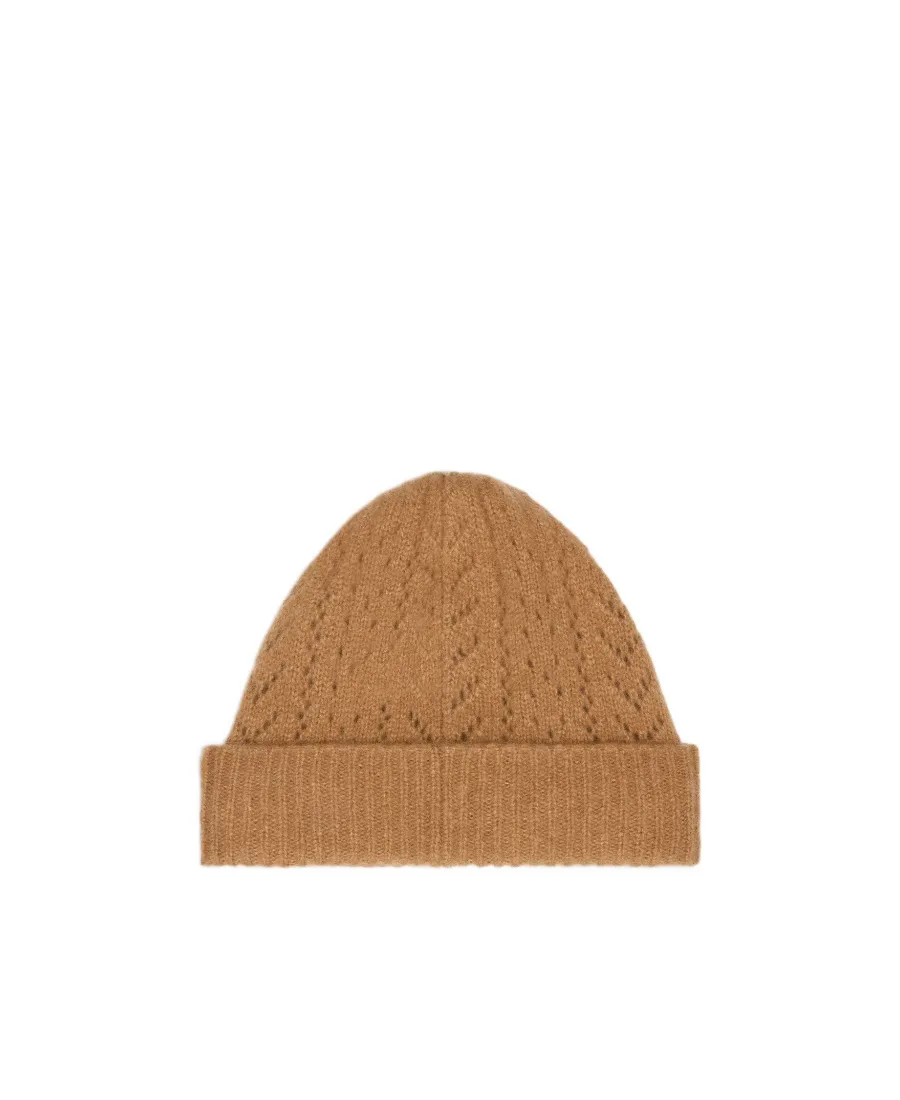 Beanie In Cashmere And Silk Pointelle