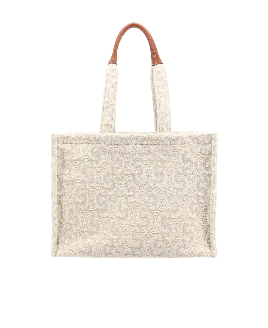 Large Cabas Thais In Textile With Triomphe All-Over