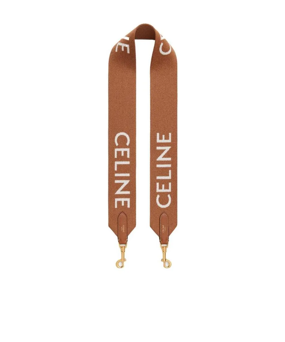 Long Strap In Wool With Celine Jacquard