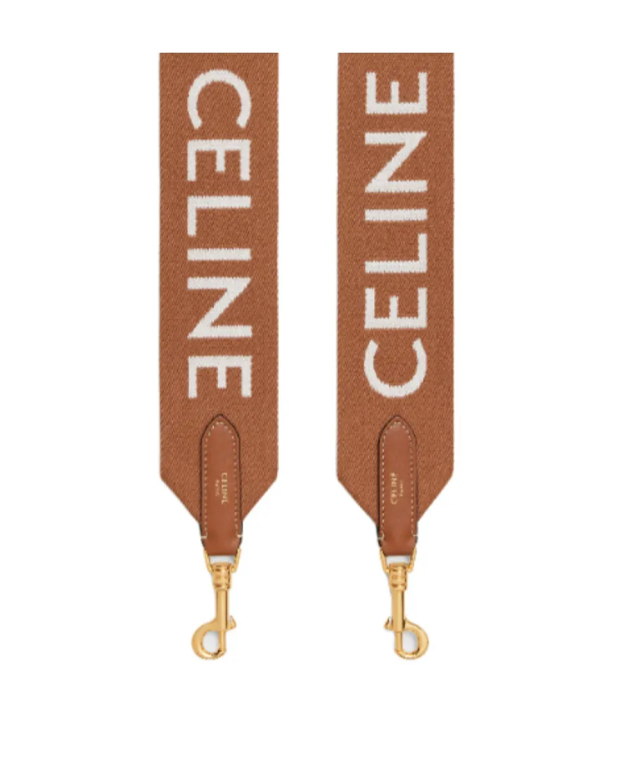 Long Strap In Wool With Celine Jacquard