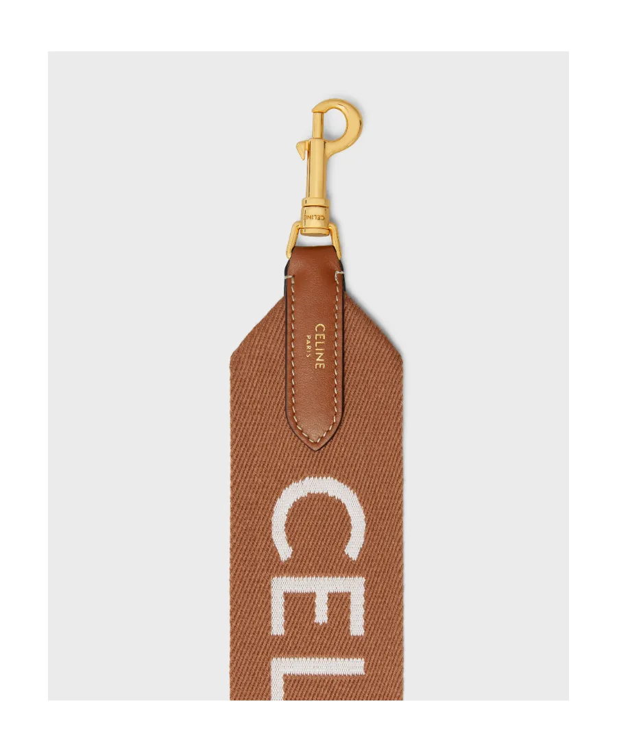 Long Strap In Wool With Celine Jacquard