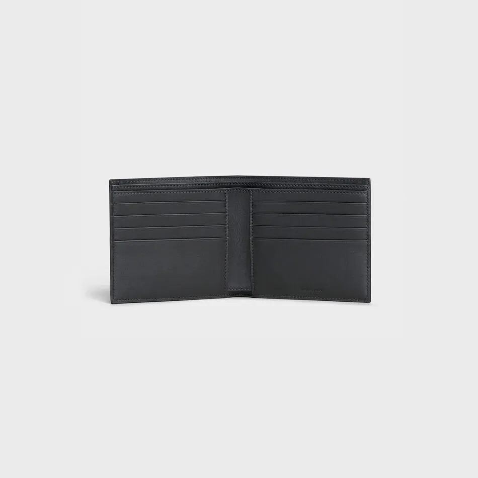 Bi-Fold Card Holder In Grained Calfskin