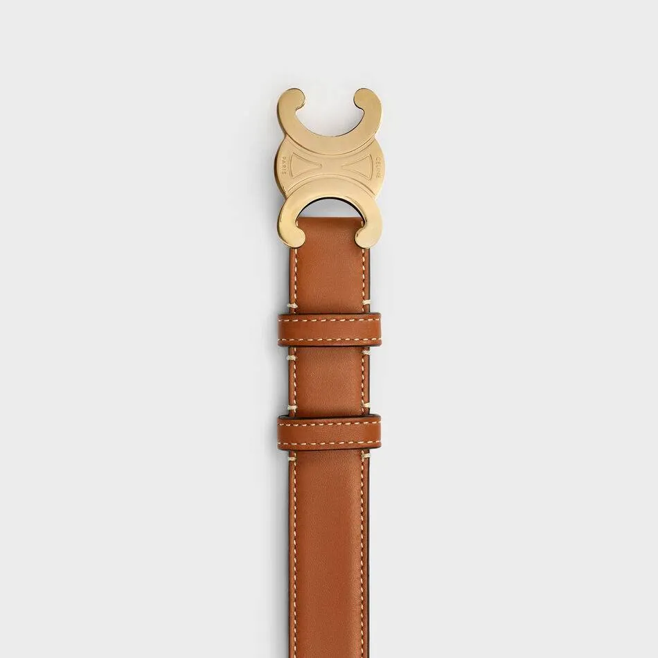 Medium 25Mm Triomphe Belt In Natural Calfskin