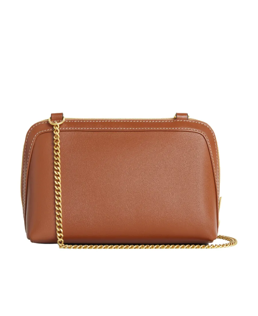 Clutch On Chain In Smooth Calfskin