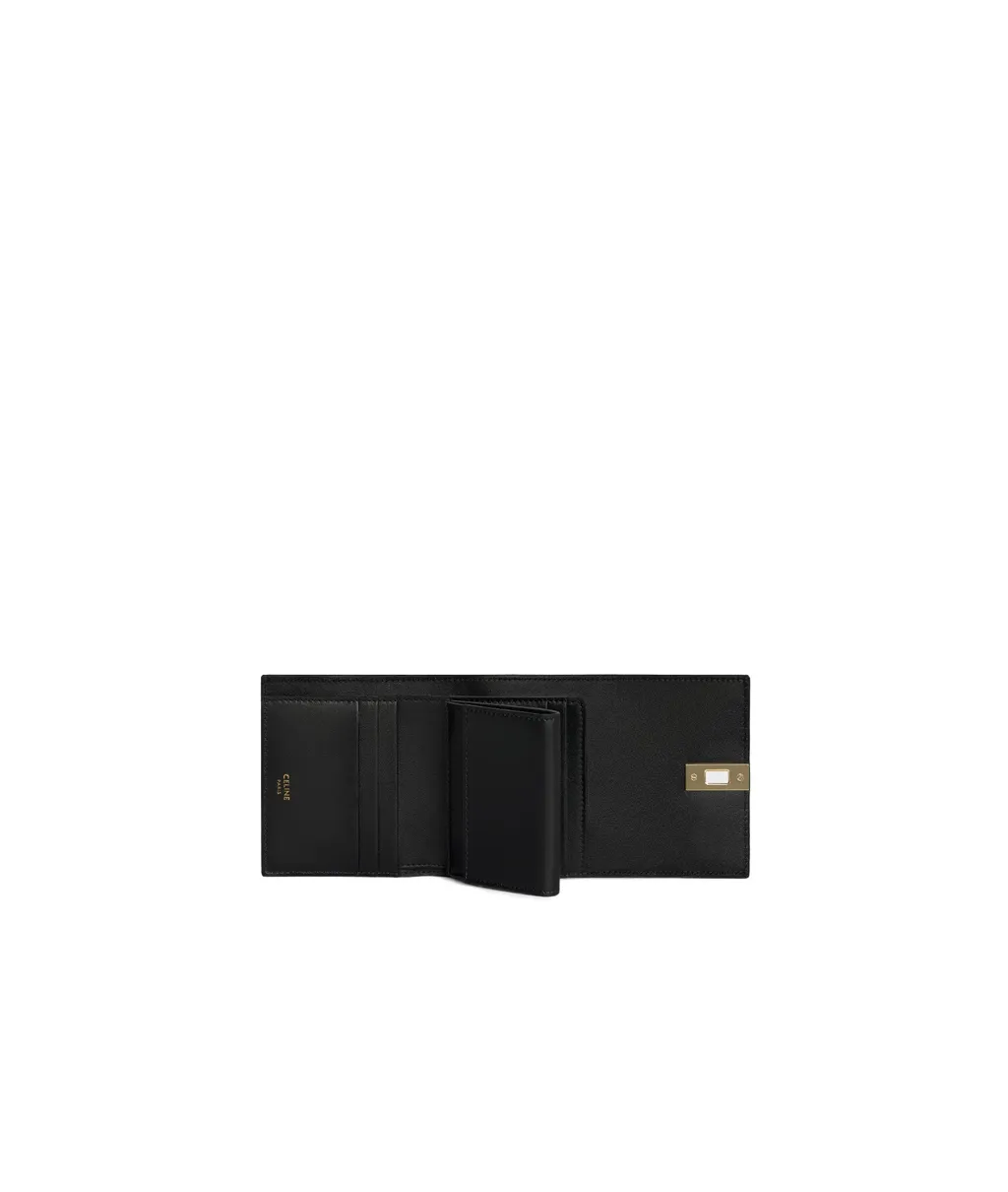 Small Trifold Wallet In Satinated Calfskin