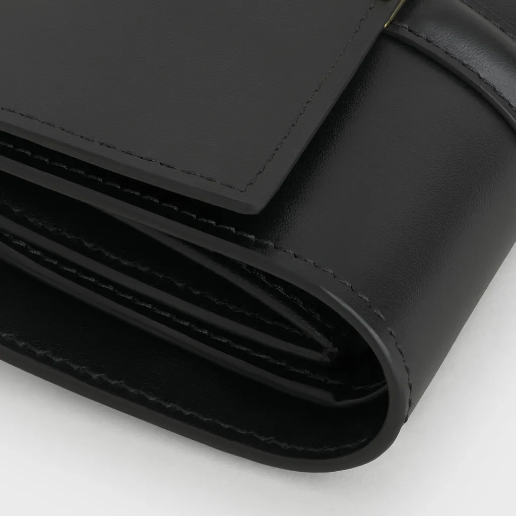 Small Trifold Wallet In Satinated Calfskin