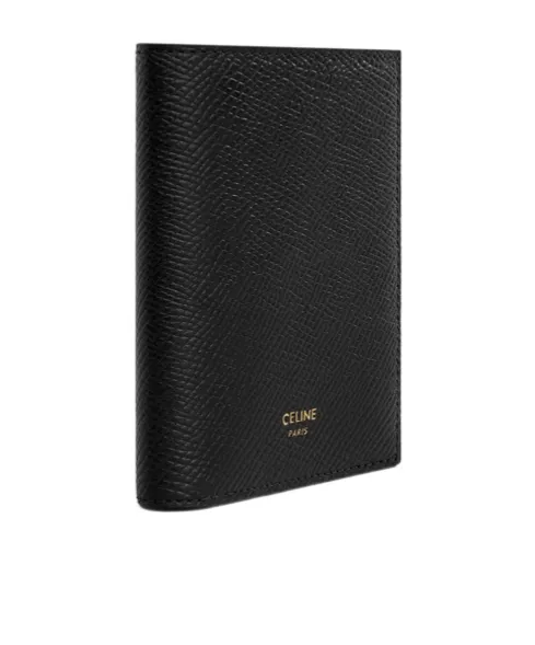 Compact Wallet Triomphe Charms In Grained Calfskin