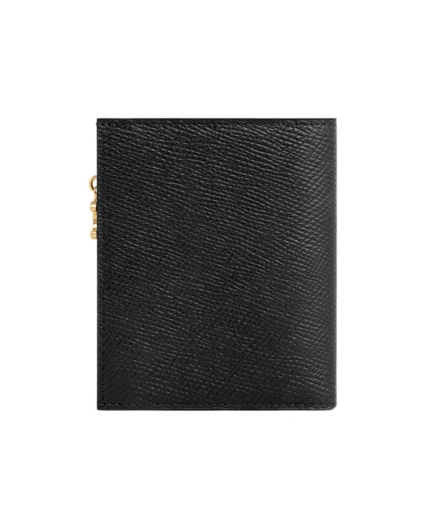 Compact Wallet Triomphe Charms In Grained Calfskin