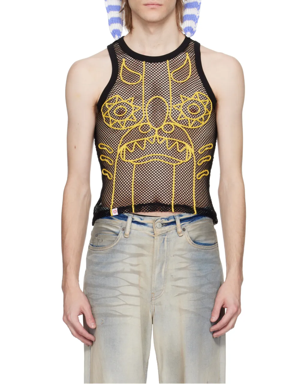 Graphic Net Tank Top