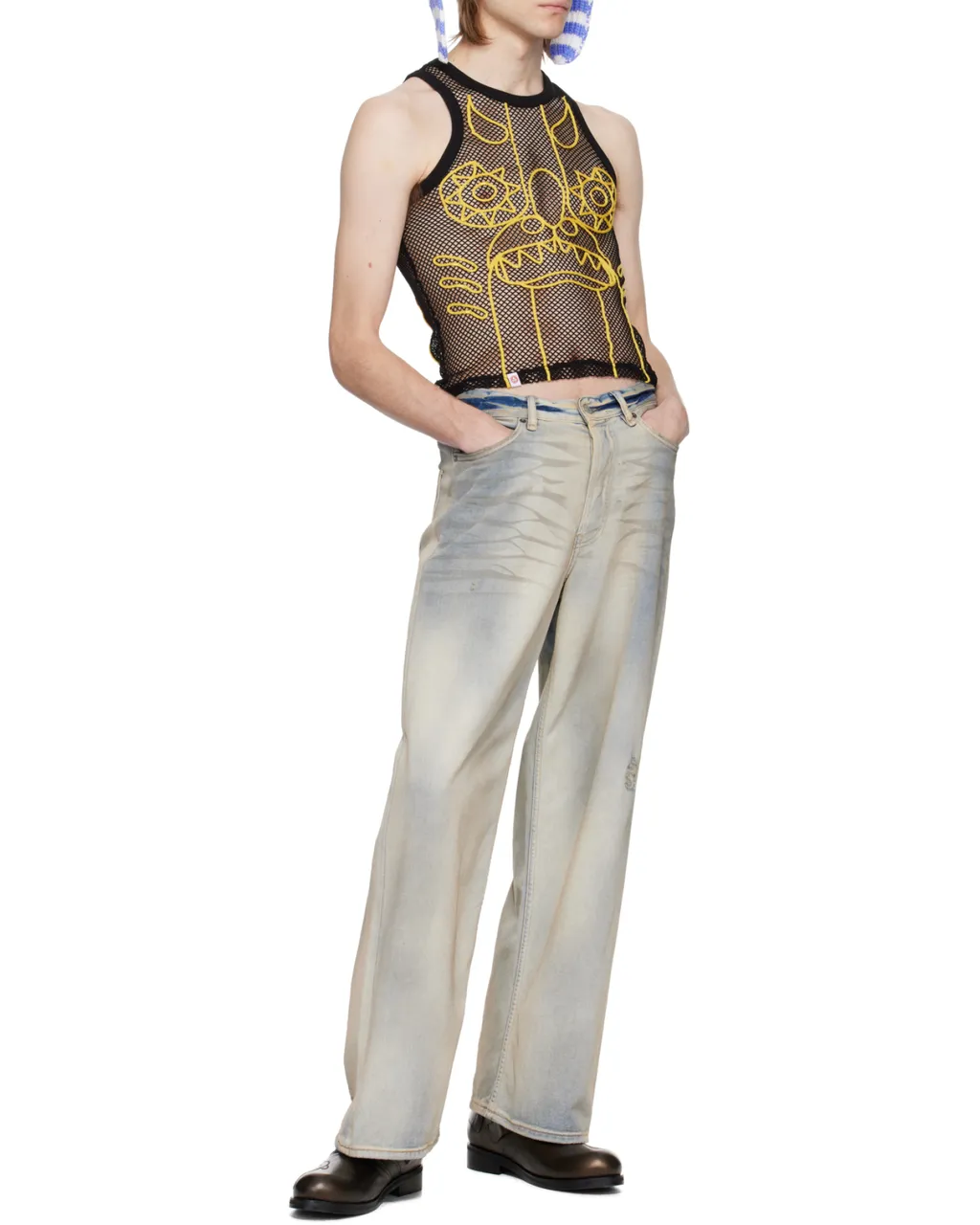 Graphic Net Tank Top