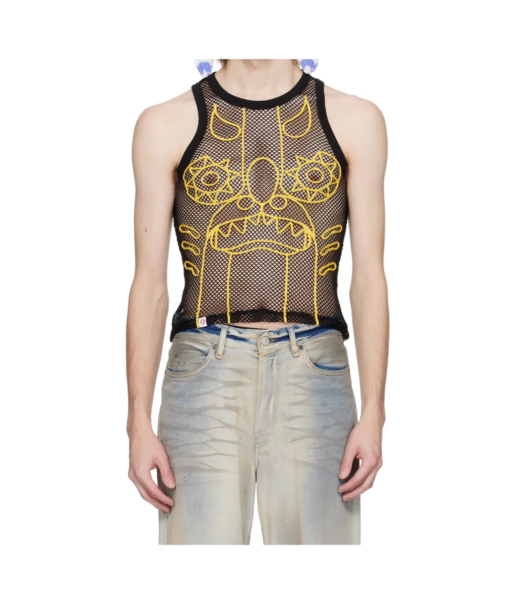 Graphic Net Tank Top