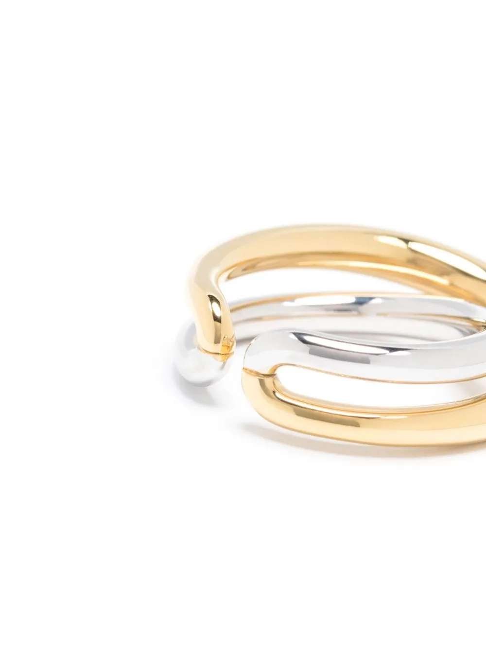 Initial Two-Tone Design Ring