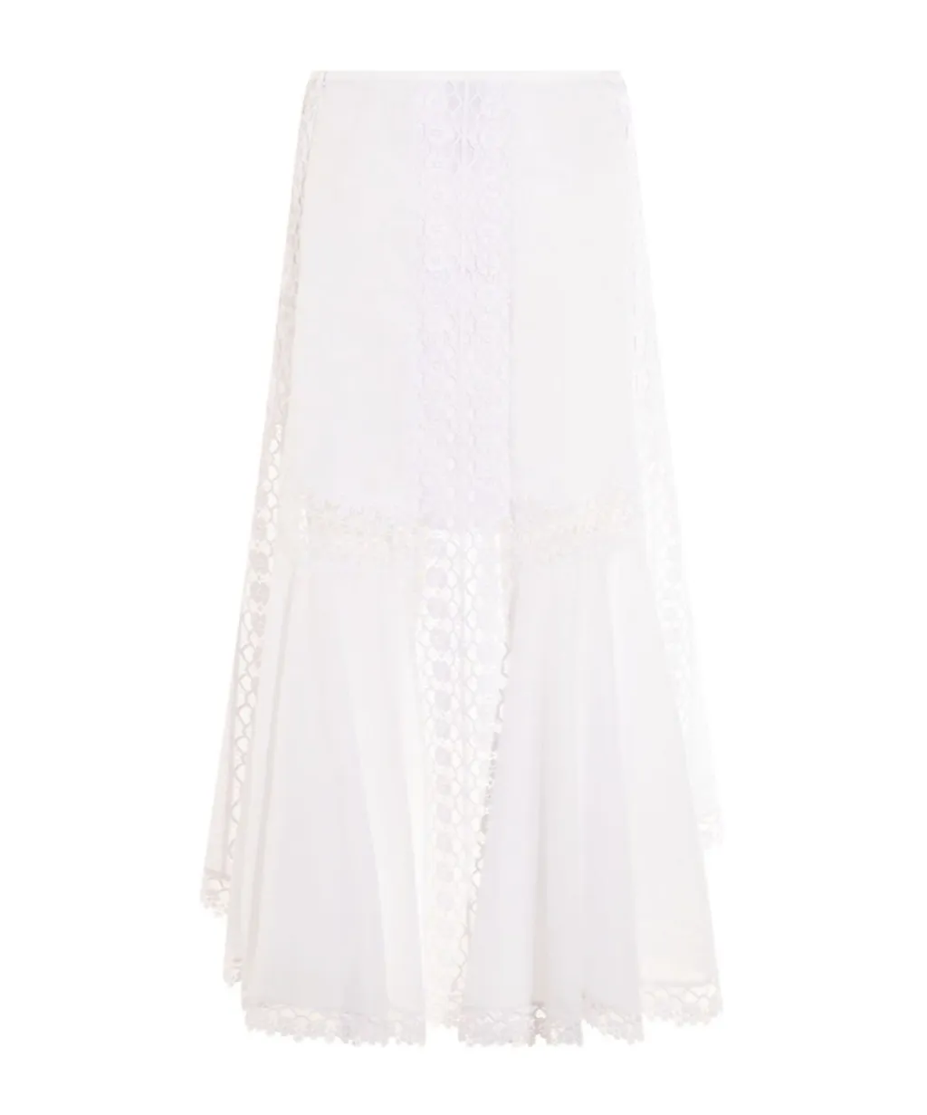 Crochet-Panelled Skirt