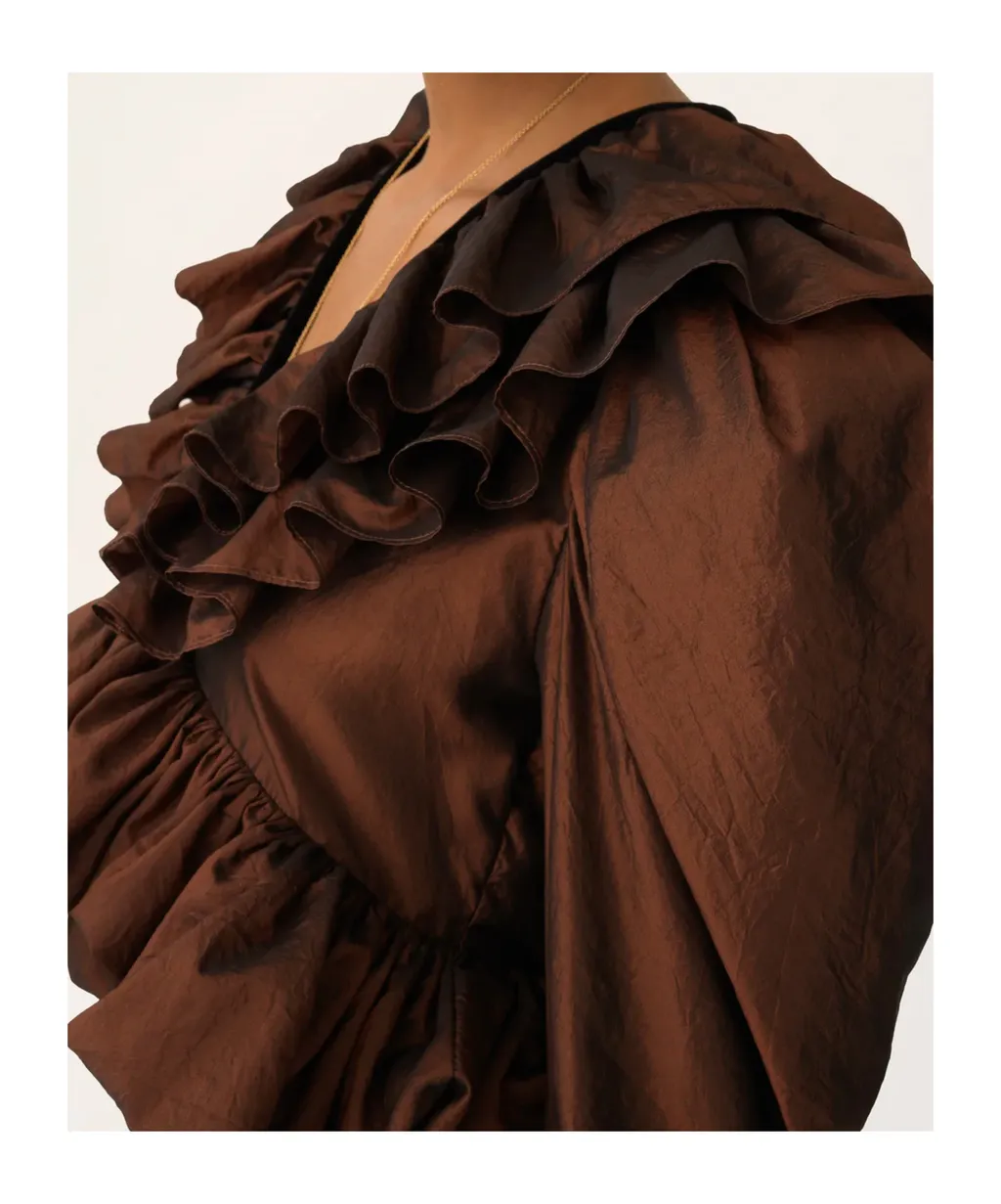 Ruffled-Trimmed Blouse