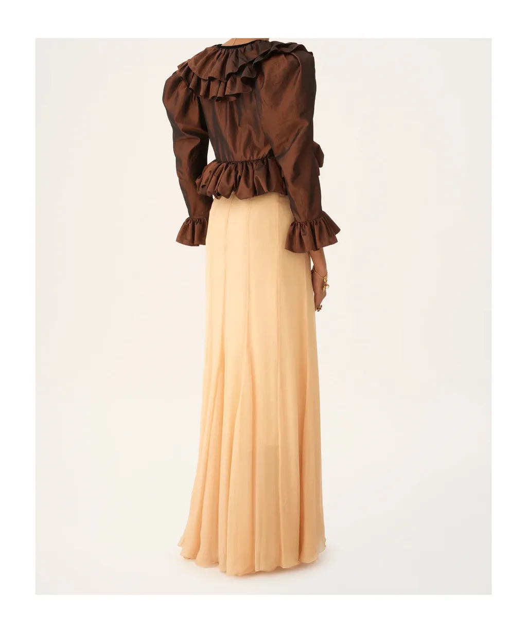 Ruffled-Trimmed Blouse