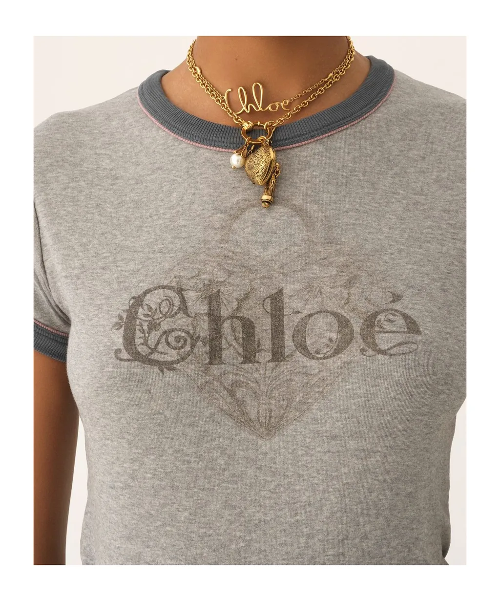 Logo Printed Crewneck T-Shirt