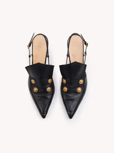 Pointed-Toe Slingback Sandals