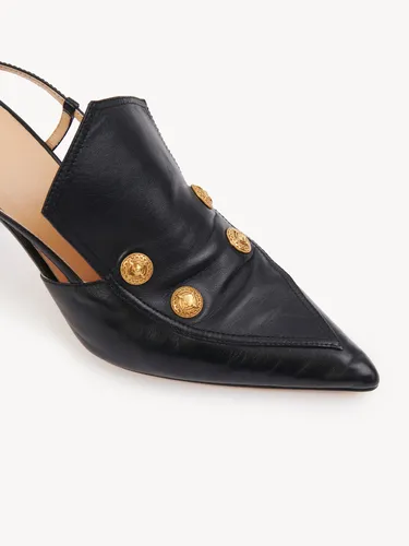 Pointed-Toe Slingback Sandals