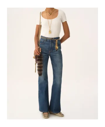 Scoop-Neck Ribbed-Knit Top
