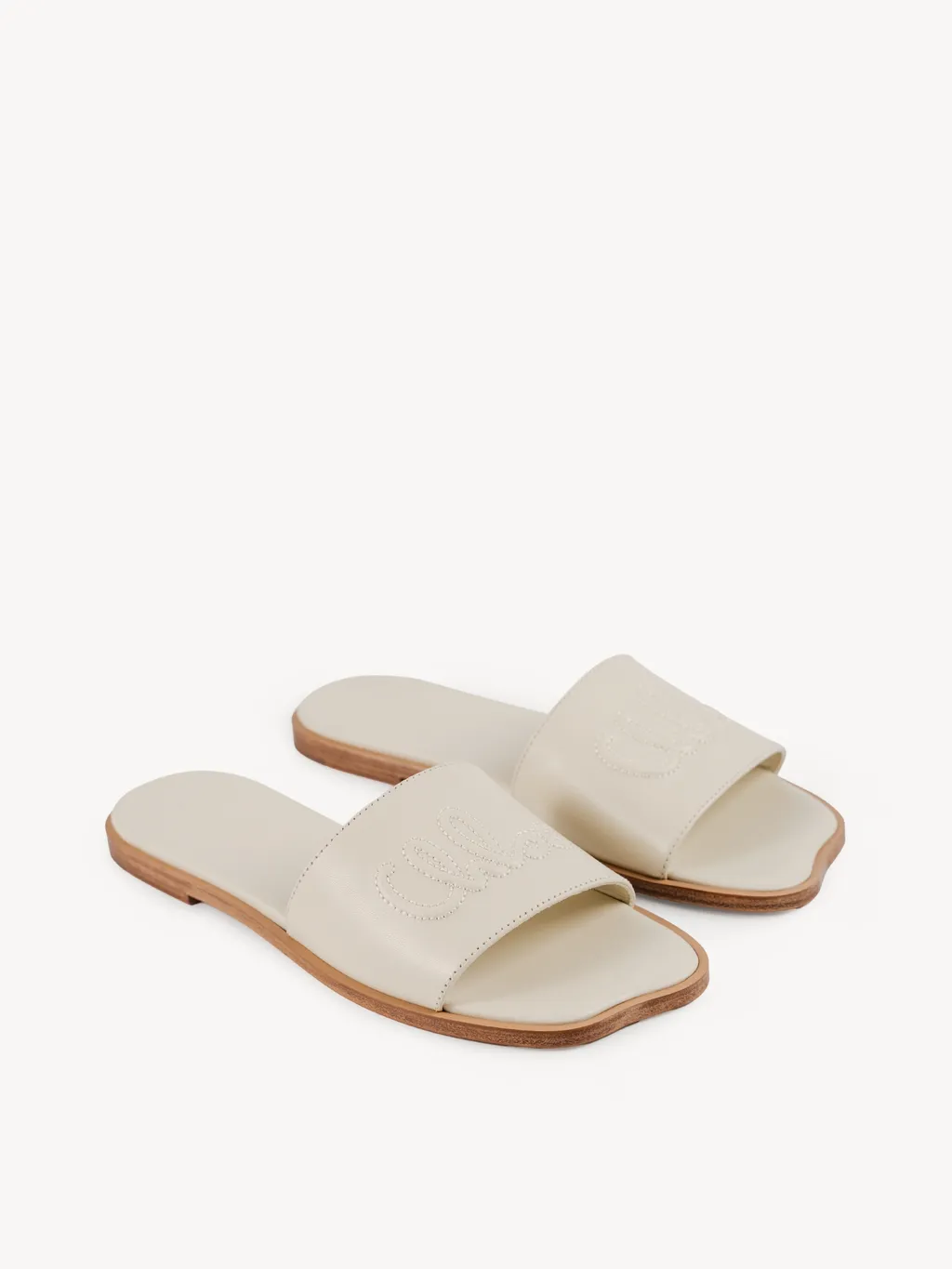 Logo-Embossed Leather Sandals