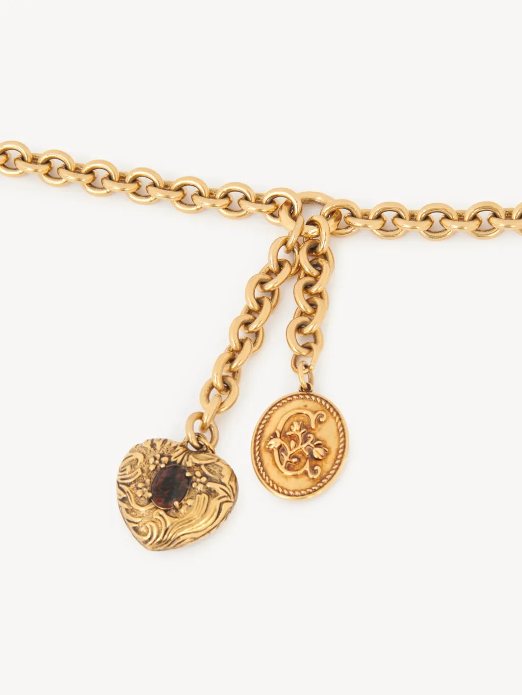 Heart-Charm Chain Belt