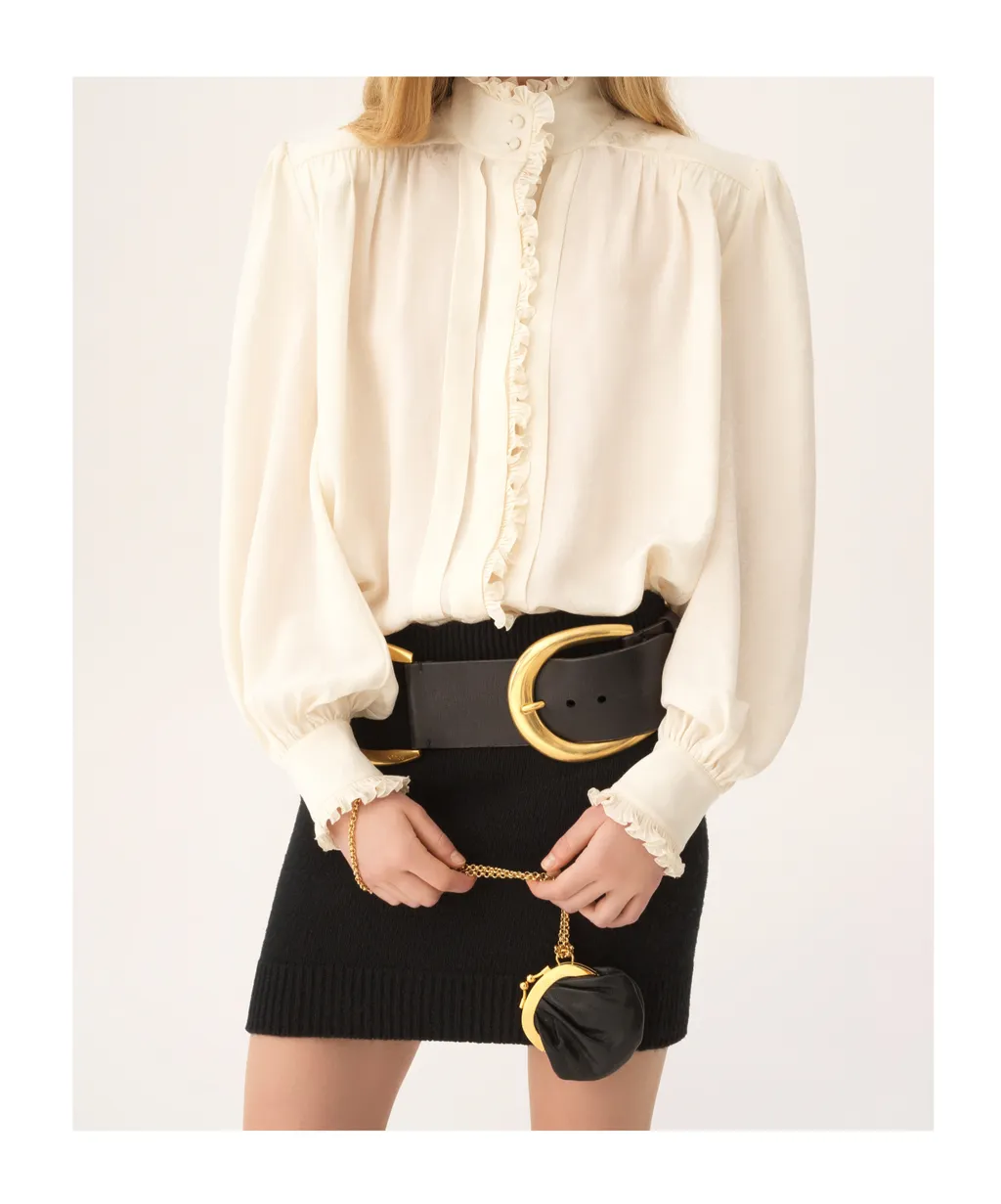 Oversized Ruffled Blouse