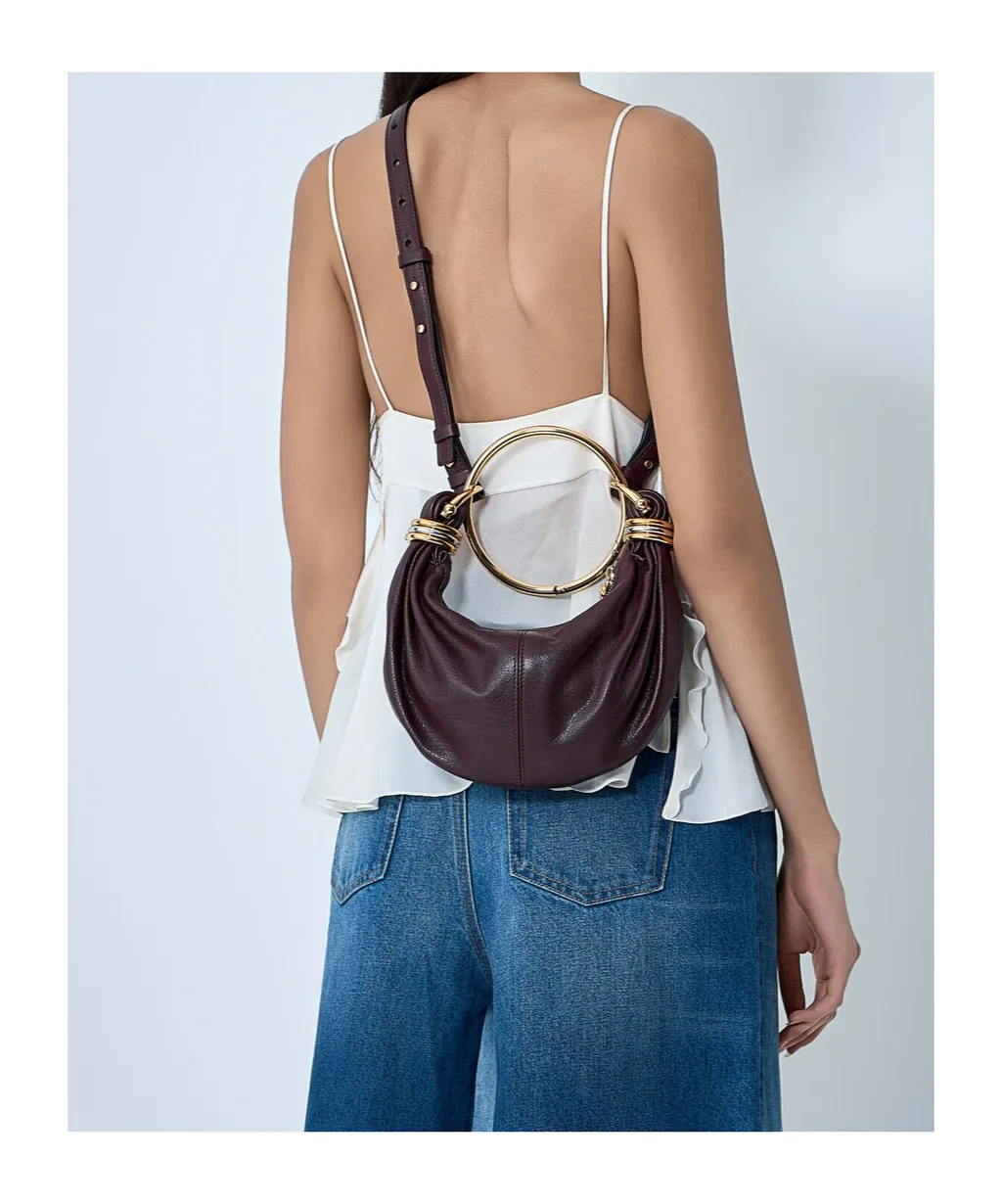 Bracelet Detailed Mini Hobo Bag
