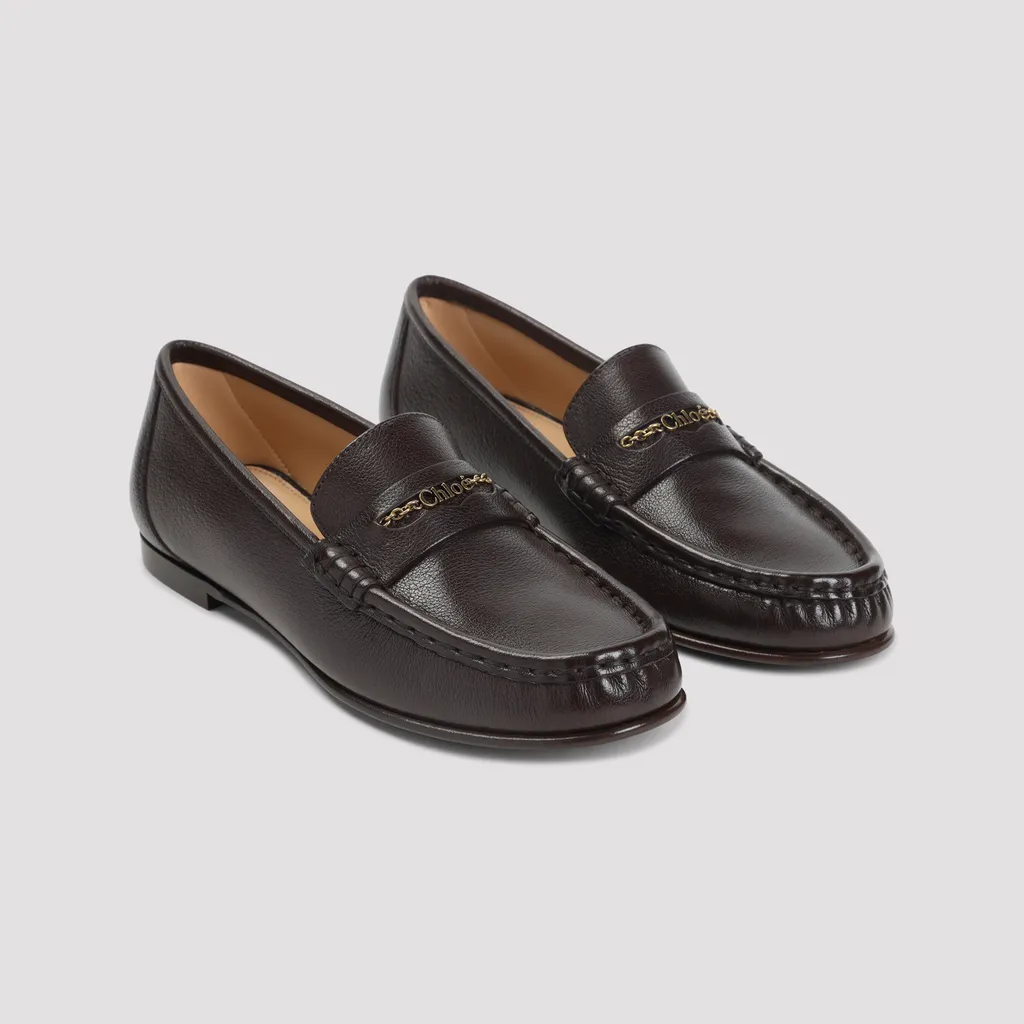 Logo Leather Loafers