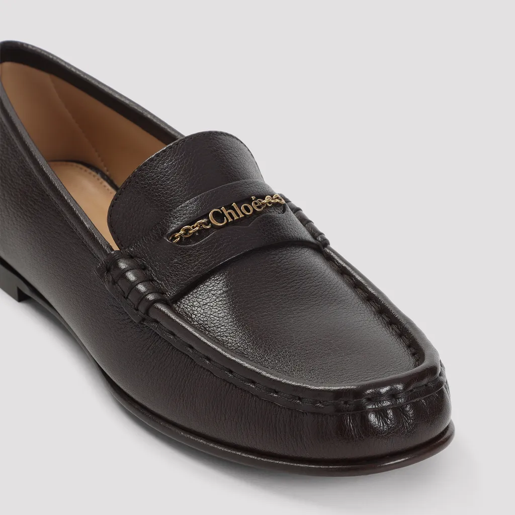 Logo Leather Loafers