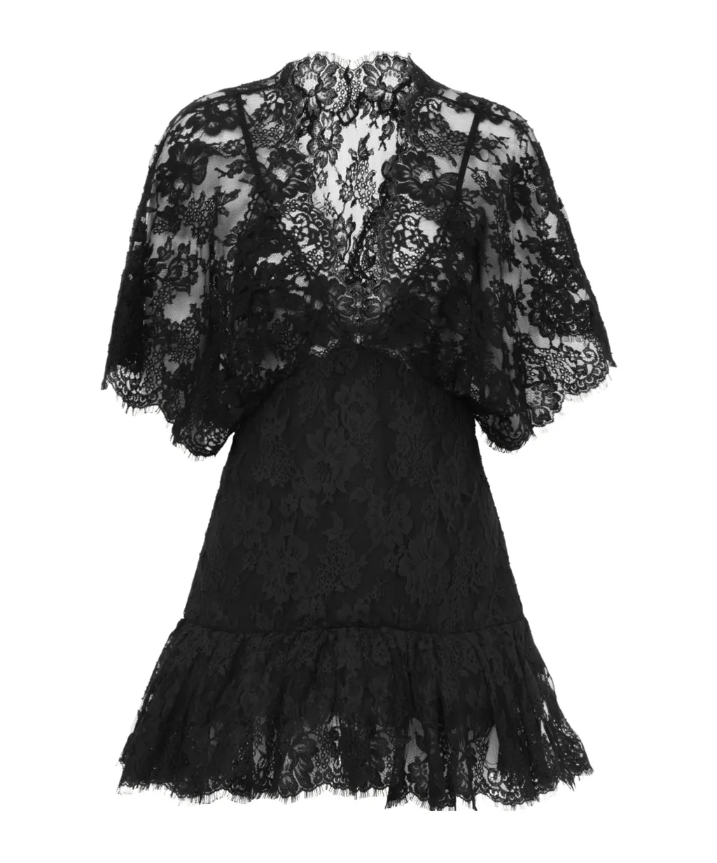 Lace Ruffle Fitted Top