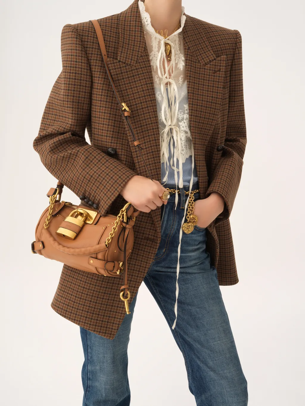 Paddington Padlock Detailed Small Shoulder Bag