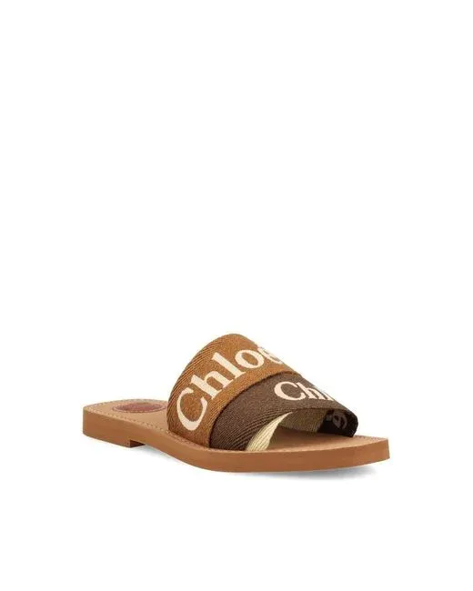 Woody Logo Detailed Sandals
