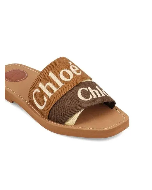 Woody Logo Detailed Sandals