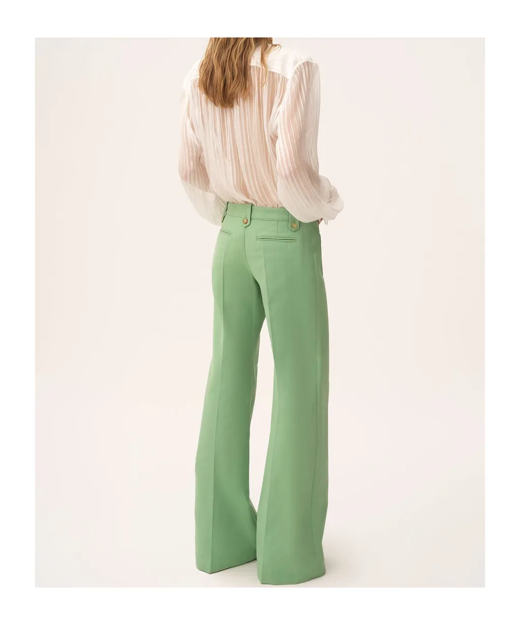 Lace-Trimmed Pleated Shirt