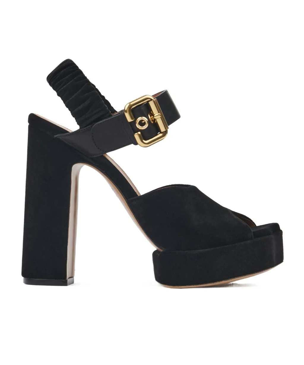 Aria Buckle-Fastening Platform Sandals