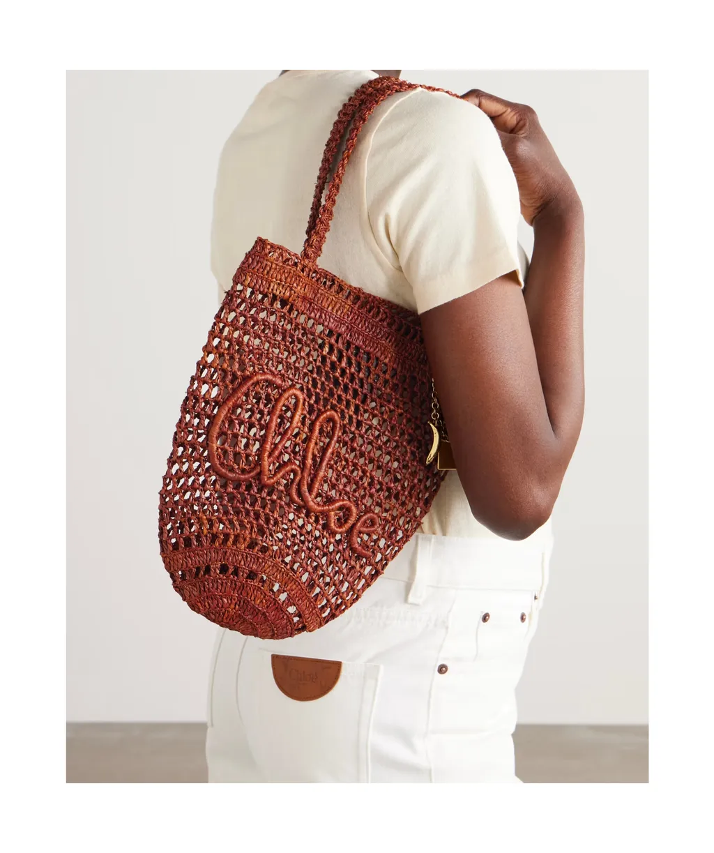 Crochet-Detail Tote Bag