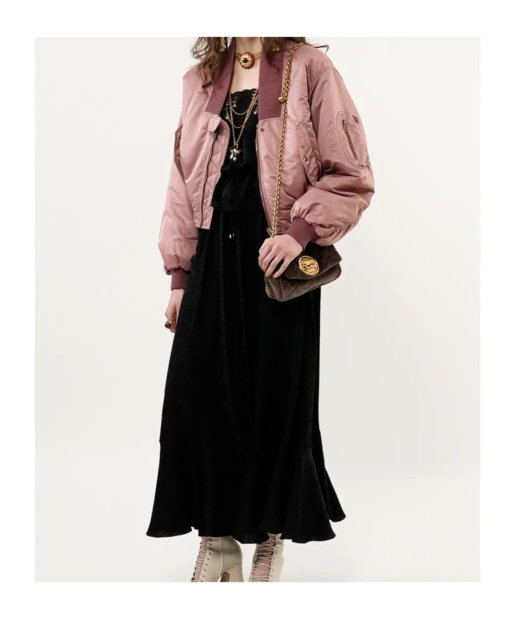 Cropped Bomber Jacket