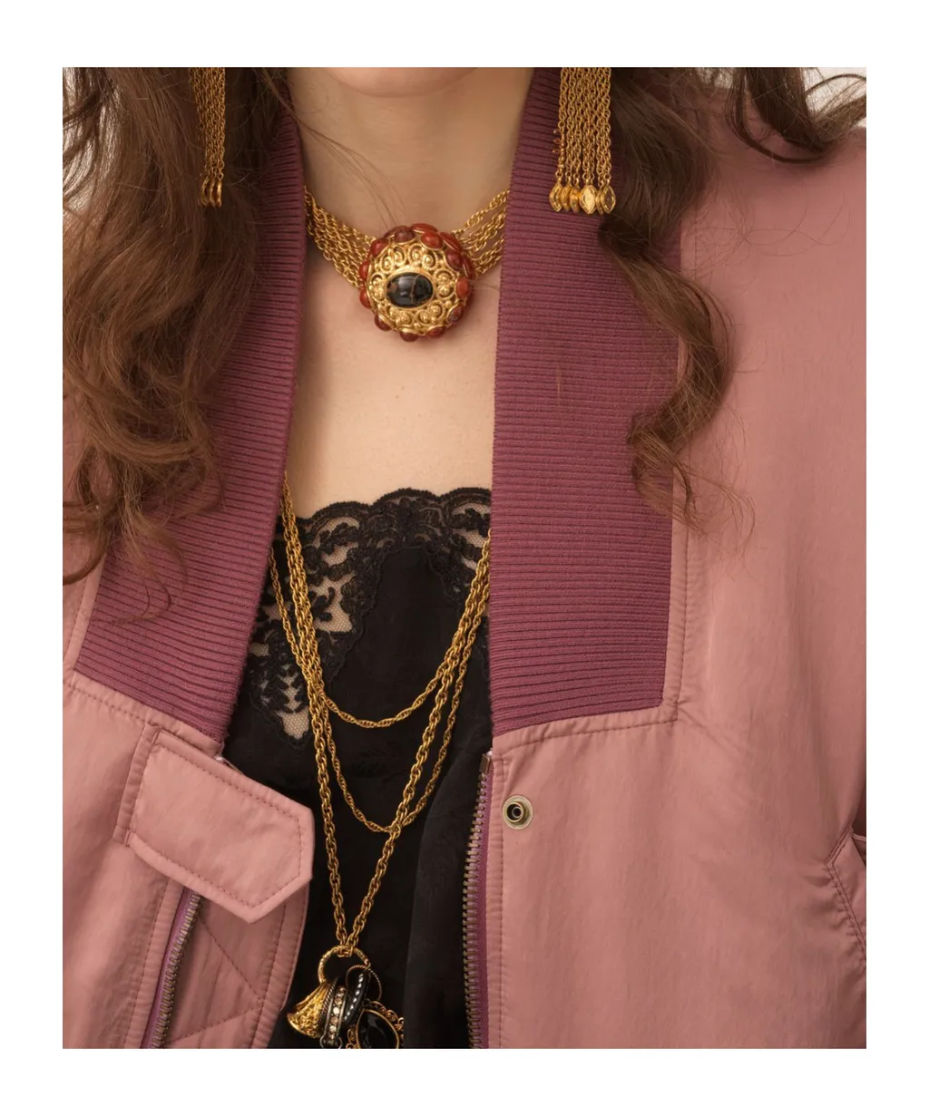 Cropped Bomber Jacket