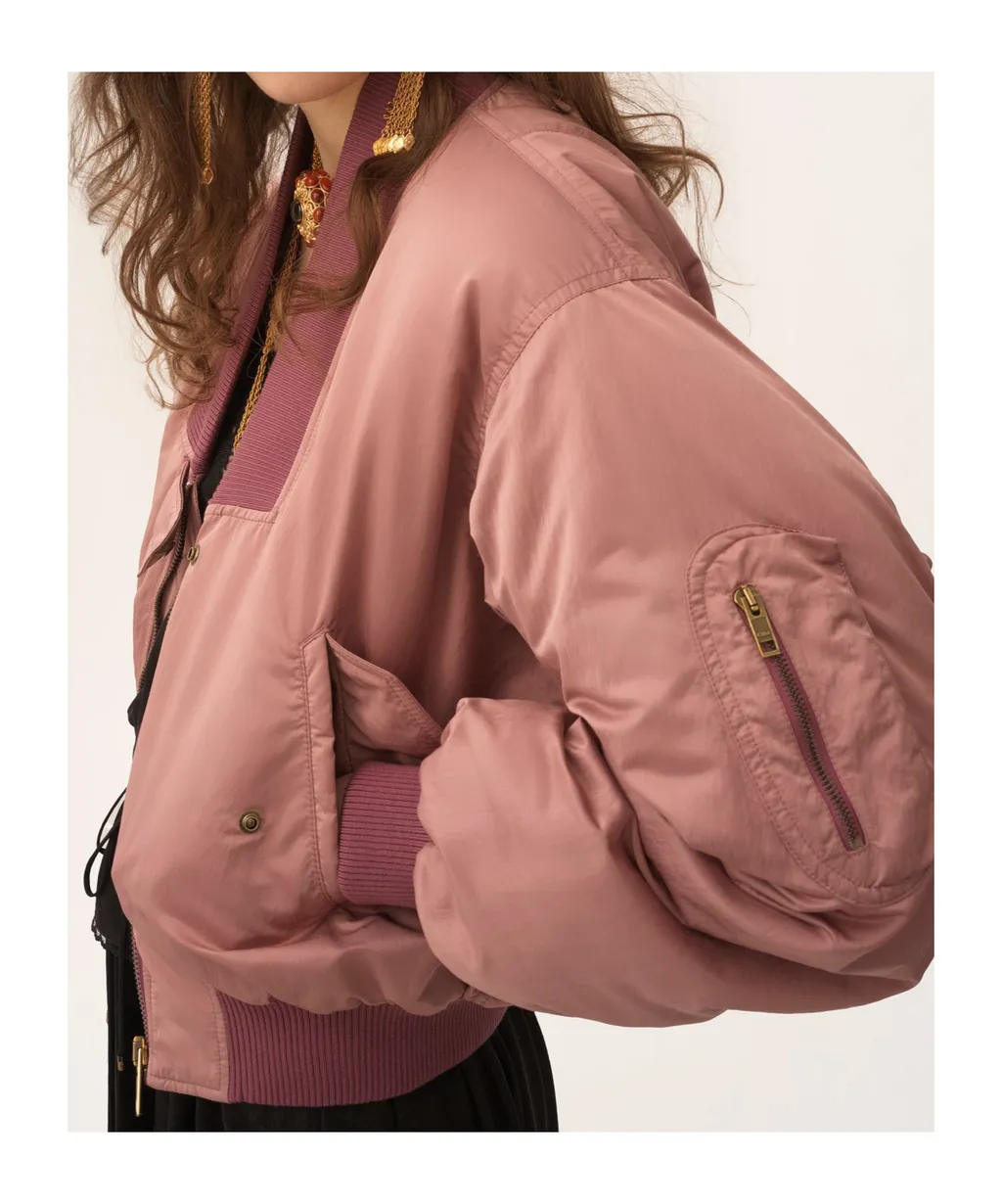 Cropped Bomber Jacket