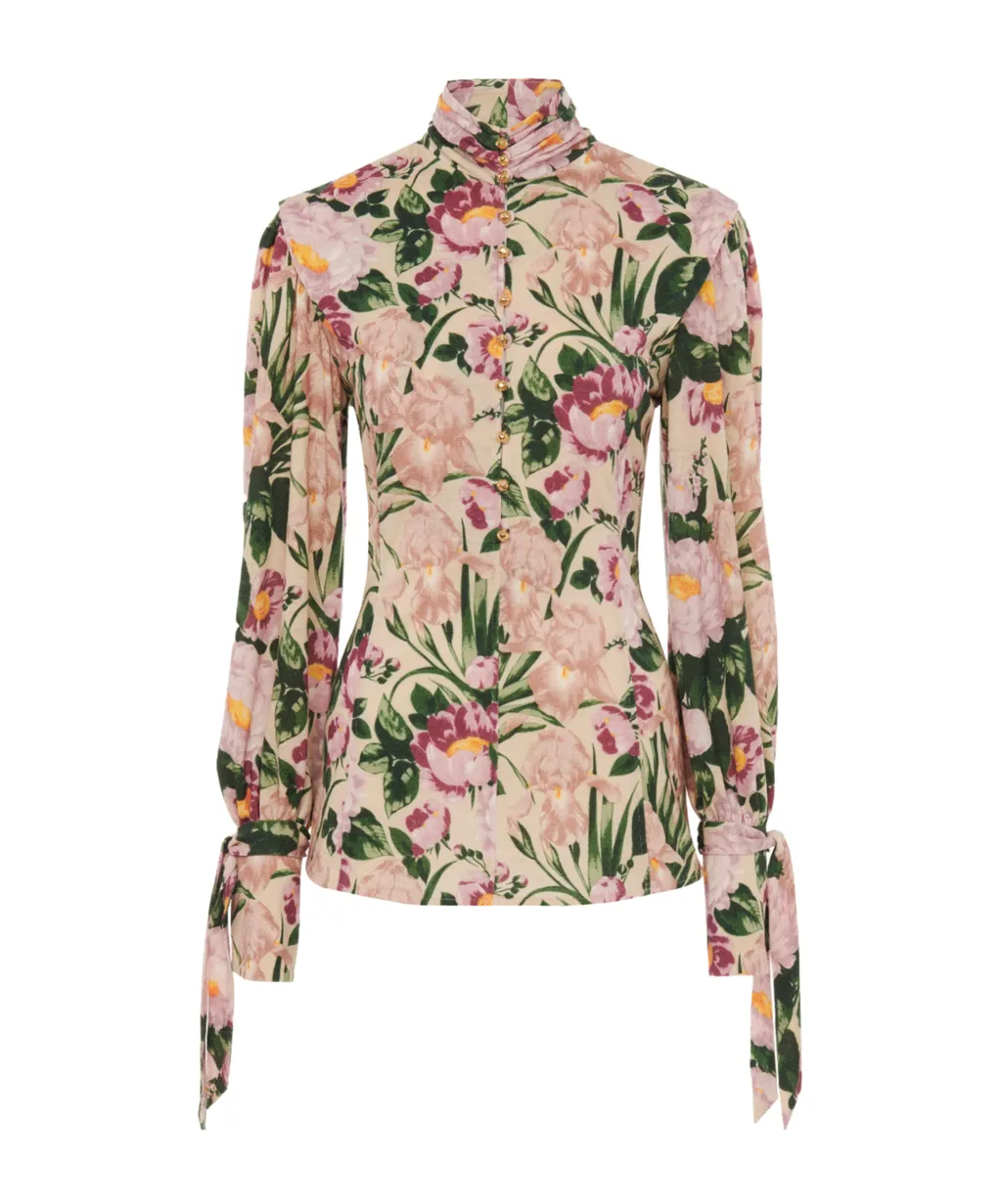Floral-Print Blouse