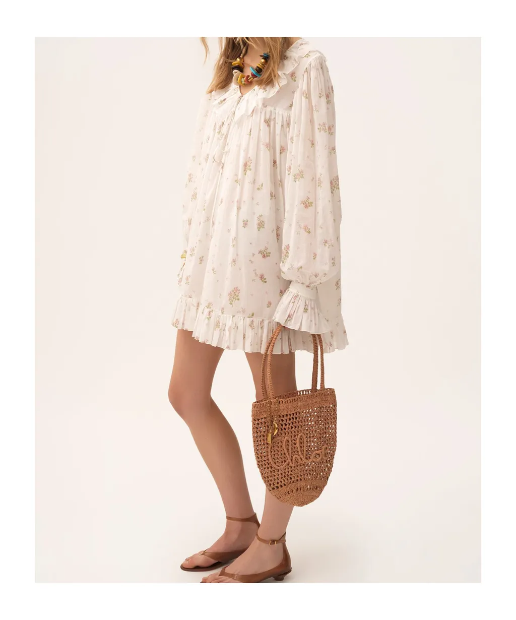 Floral-Print Mini Dress